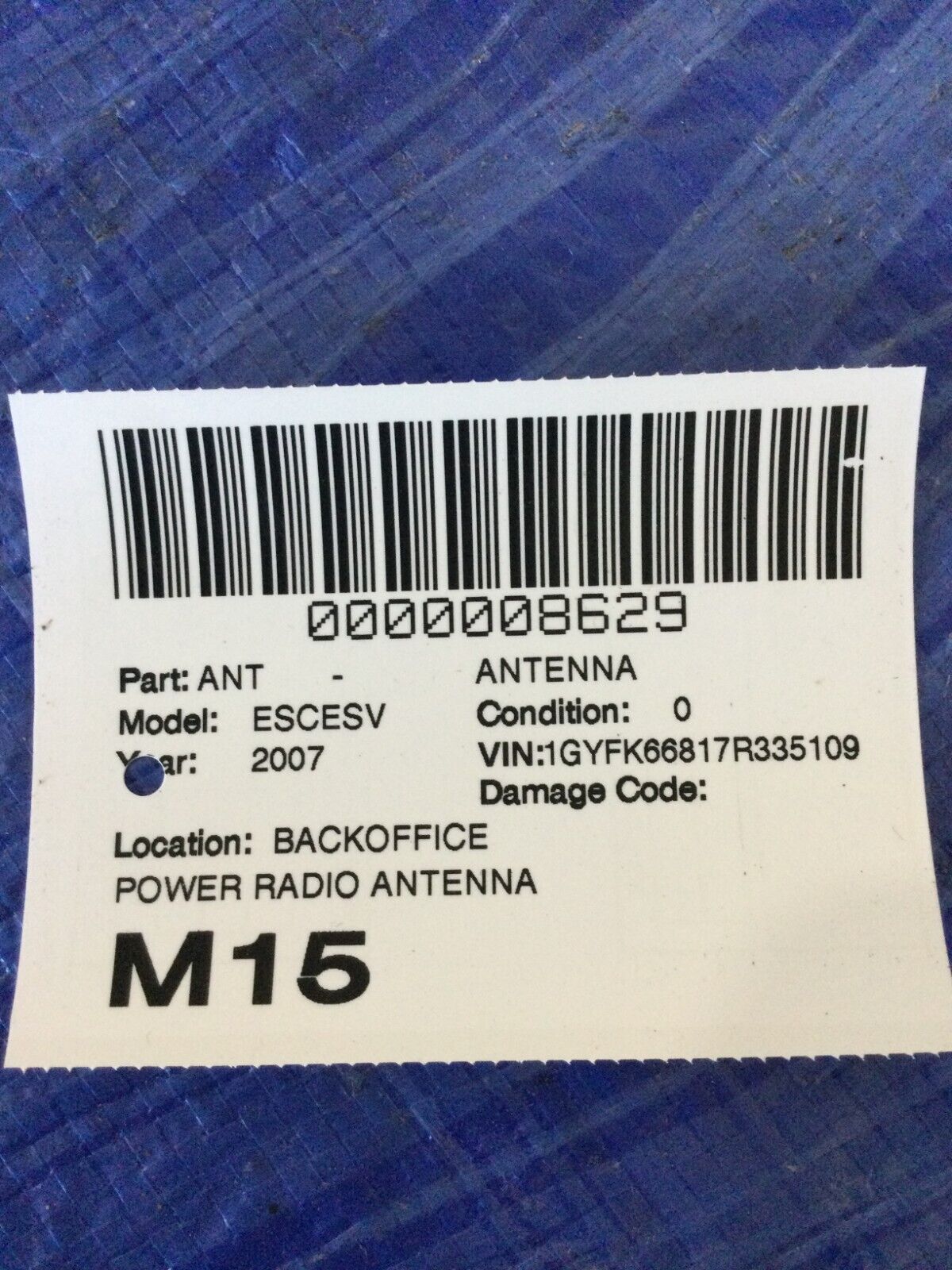 2007  Cadillac Escalade ESV Power Radio Antenna Control Module 15877497 OEM