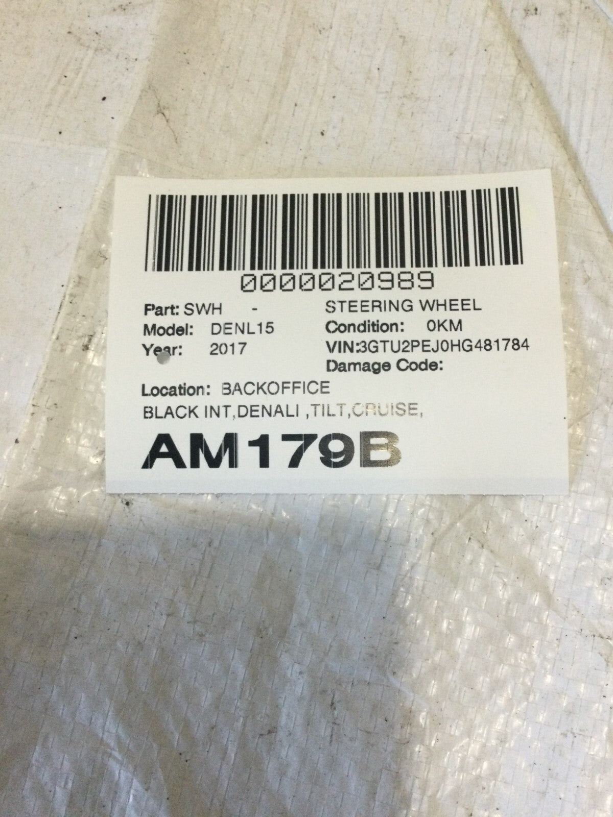 2017 GMC Sierra 1500 Denali Steering Wheel Tilt Cruise Control OEM