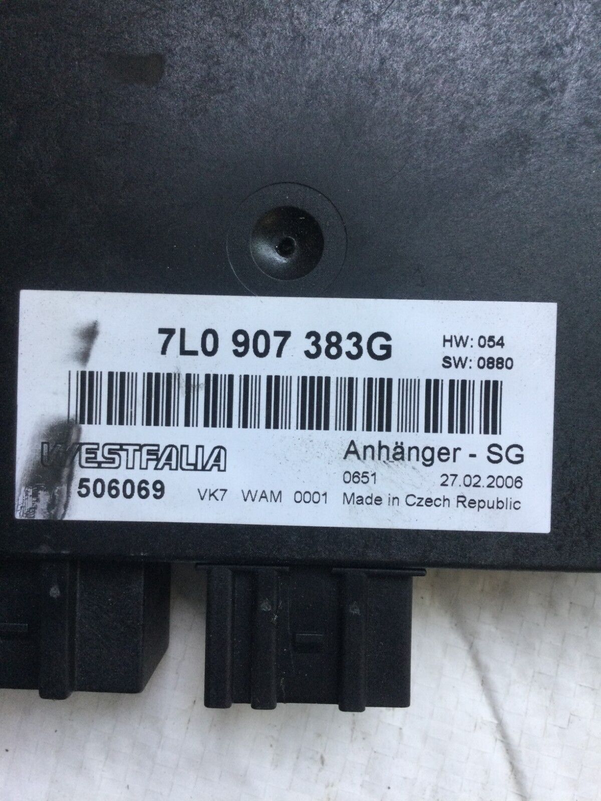 2007 Volkswagen Touareg Towing Trailer Control Module 7L0907383G OEM