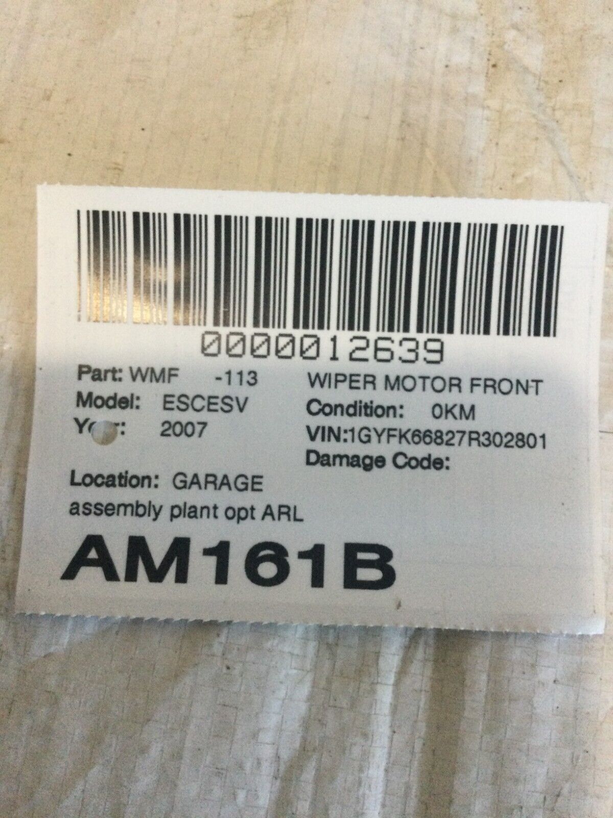 2007-2008 Cadillac Escalade ESV Front Windshield Wiper Motor W/ Linkage OEM
