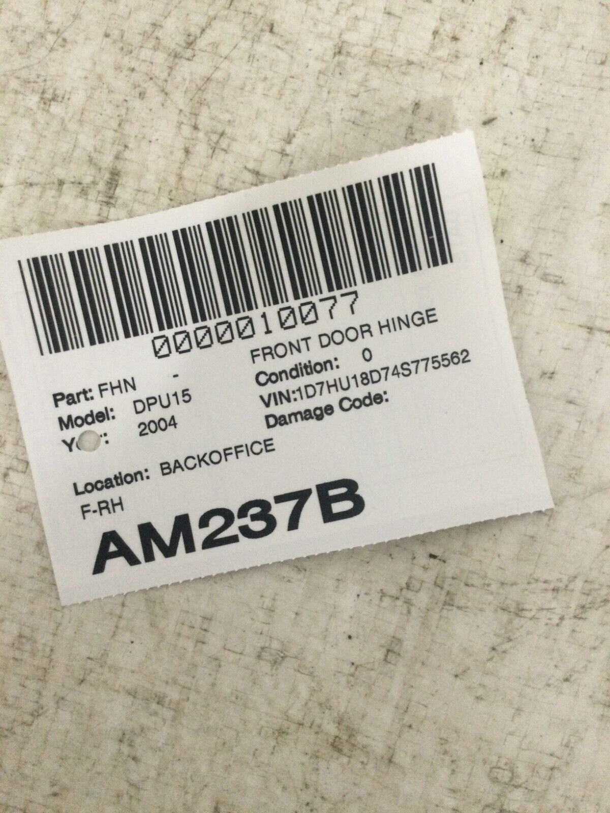 2004 Dodge Ram 1500 Front Right Door Hinge OEM