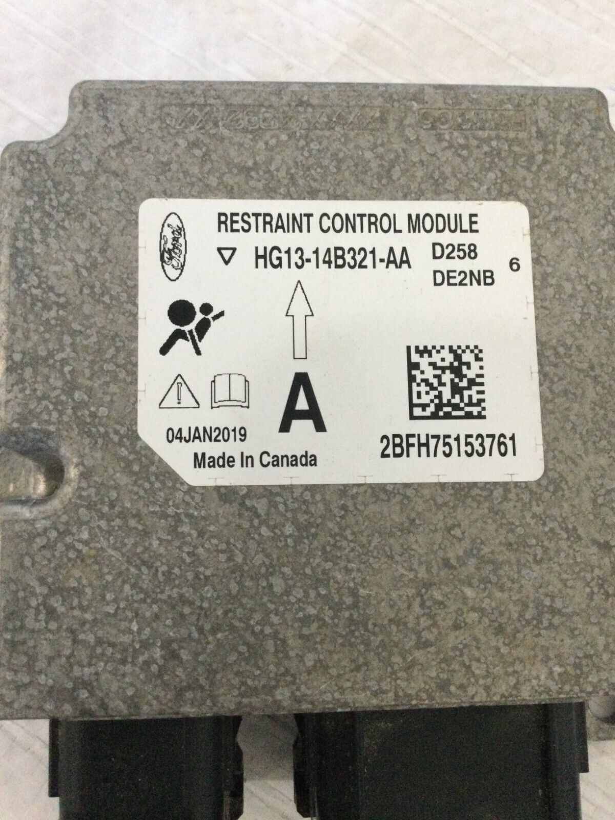 2017-2019 Ford Taurus SRS Control Module OEM HG13-14B321-AA