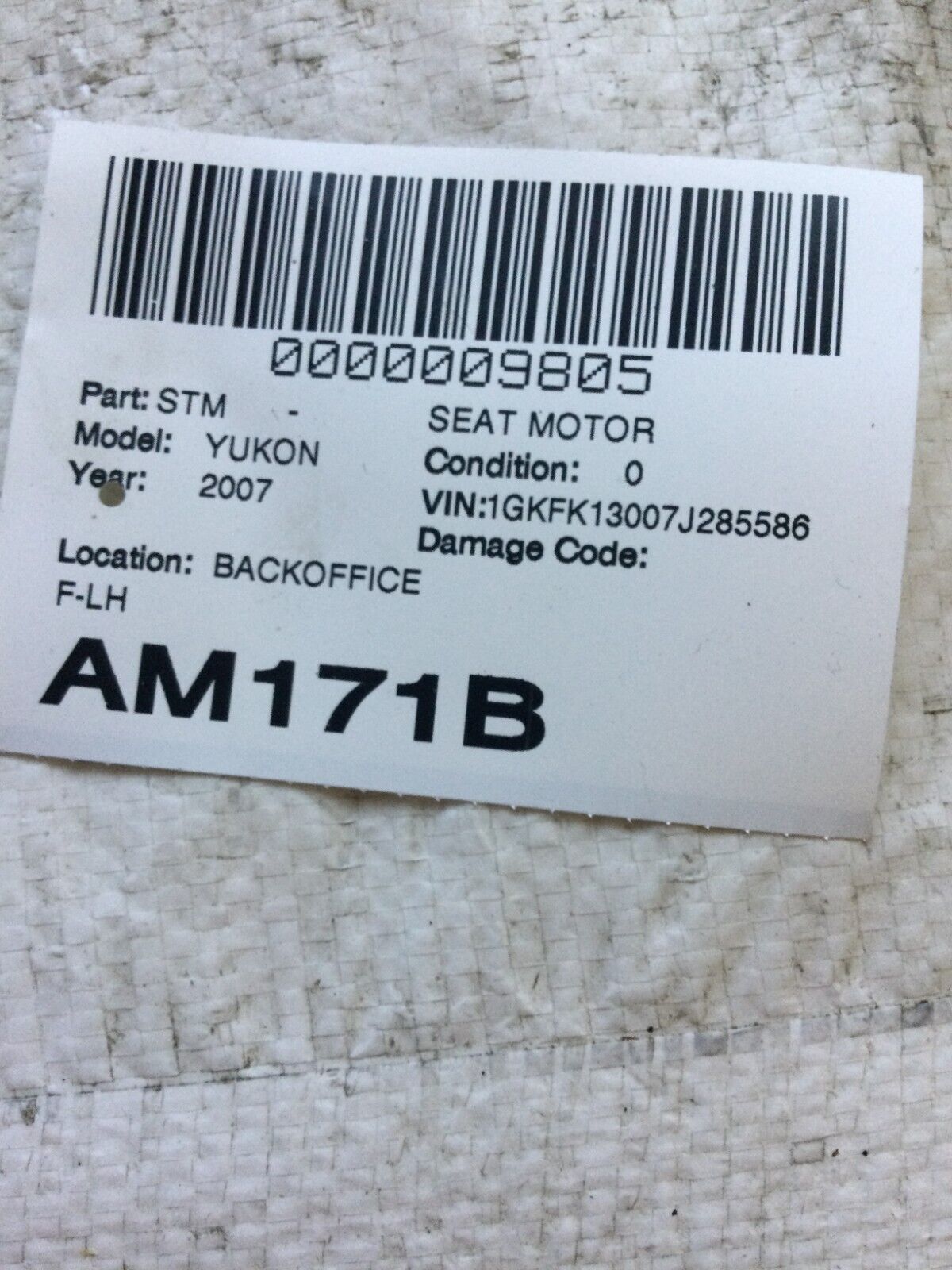 2007-2009 GMC Yukon Front Left  6 or 8 Way Power Seat Motor OEM L0060111