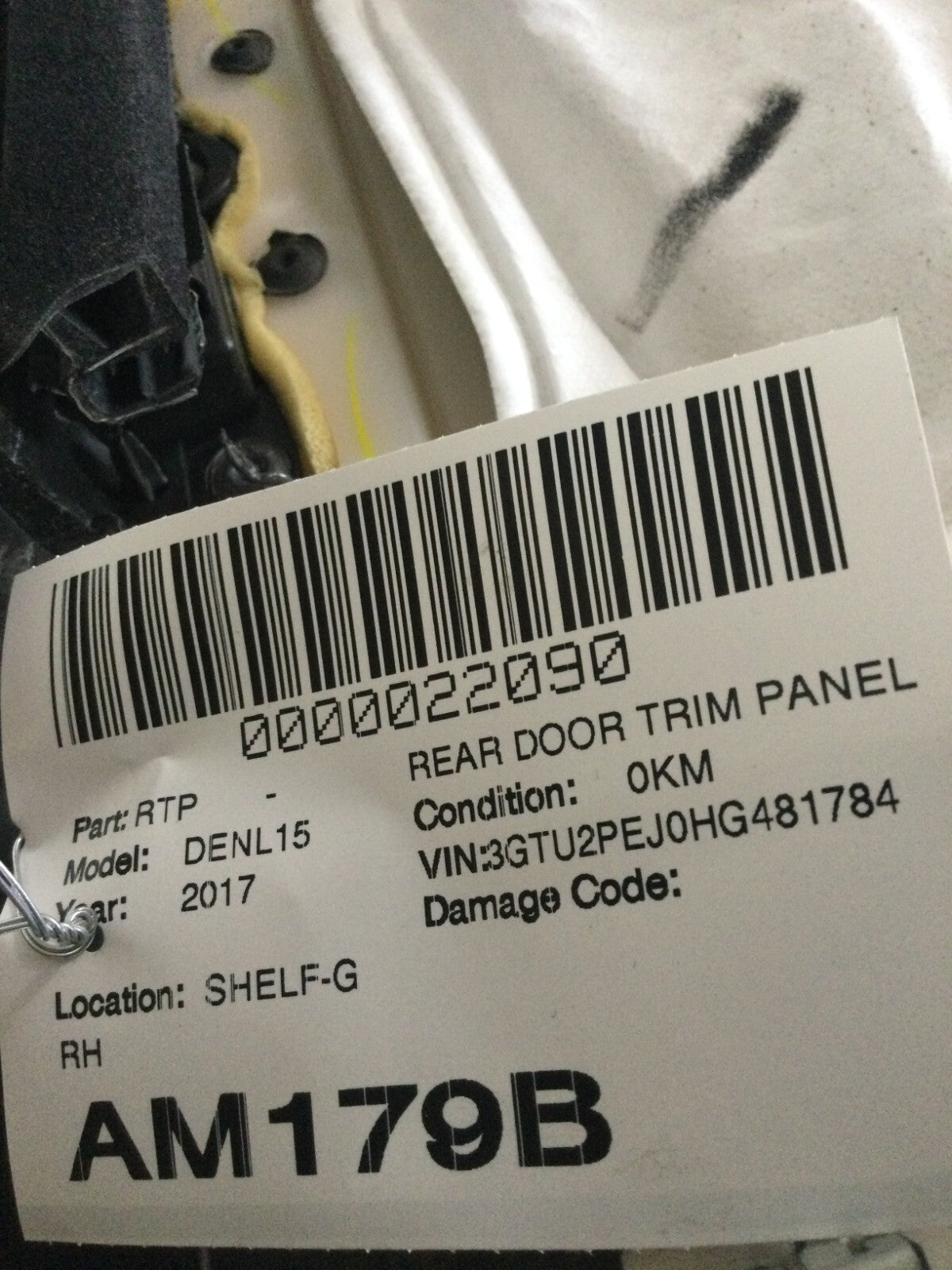 2017 Sierra Denali Rear Right Door Interior Trim Panel OEM
