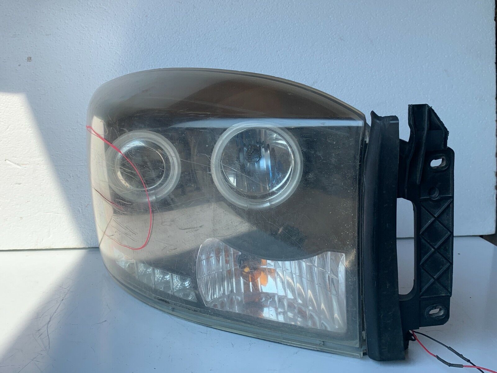 2006-2008 Dodge Ram 1500 2500 3500 Pickup Black Headlights Lamps Right RH 