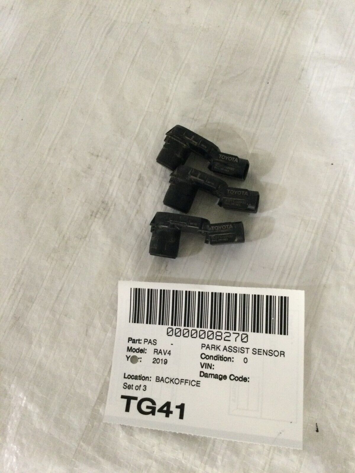 2019 Toyota Rav4 Park Assist Sensor OEM set of 3
