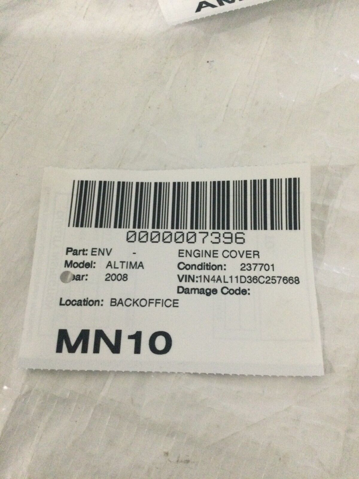 2007-2010 Nissan Altima 2.5L Engine Trim Cover 14041-JA00B OEM