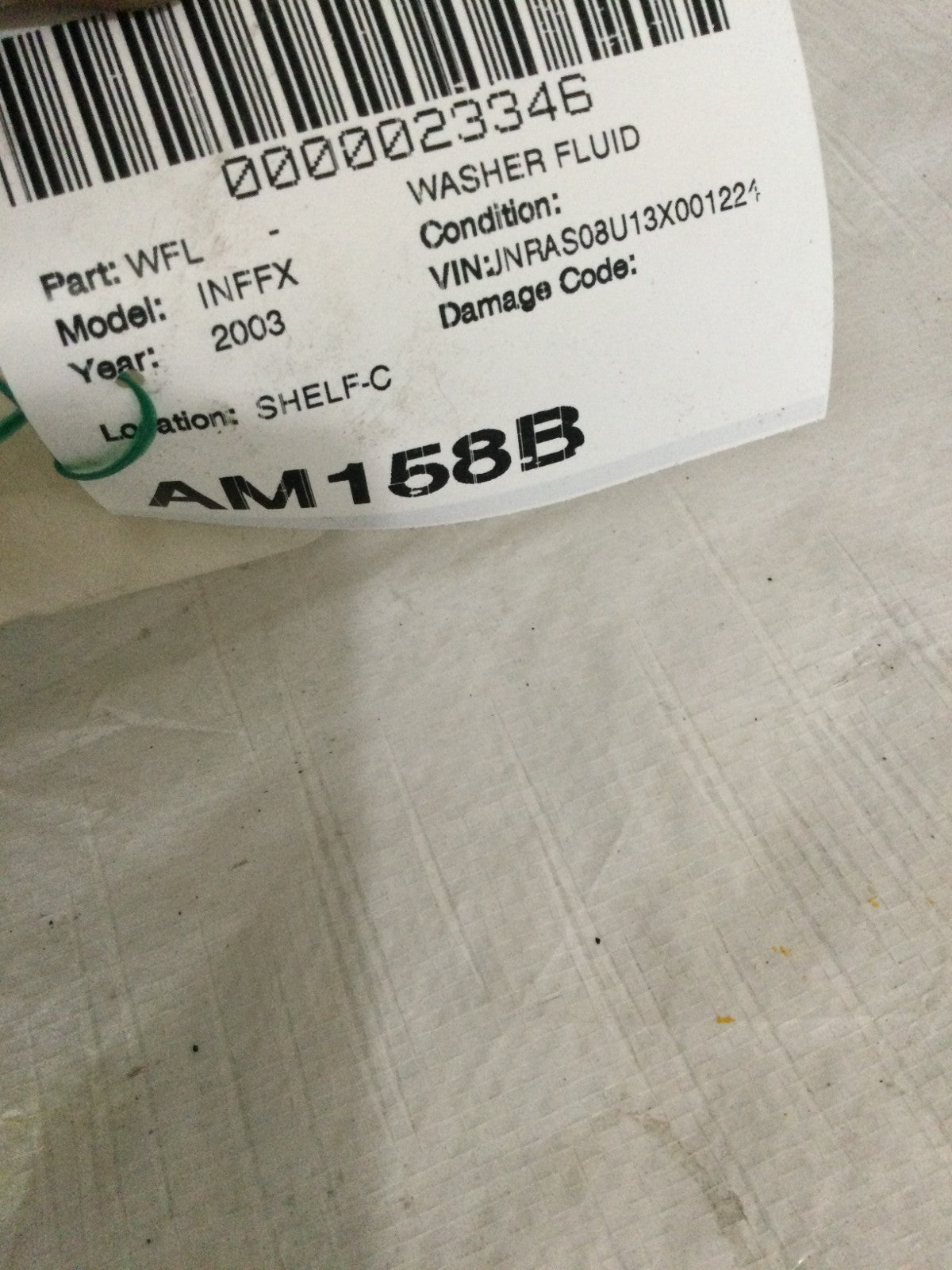 2003 Infiniti FX35 Windshield Washer Fluid Reservoir Bottle OEM