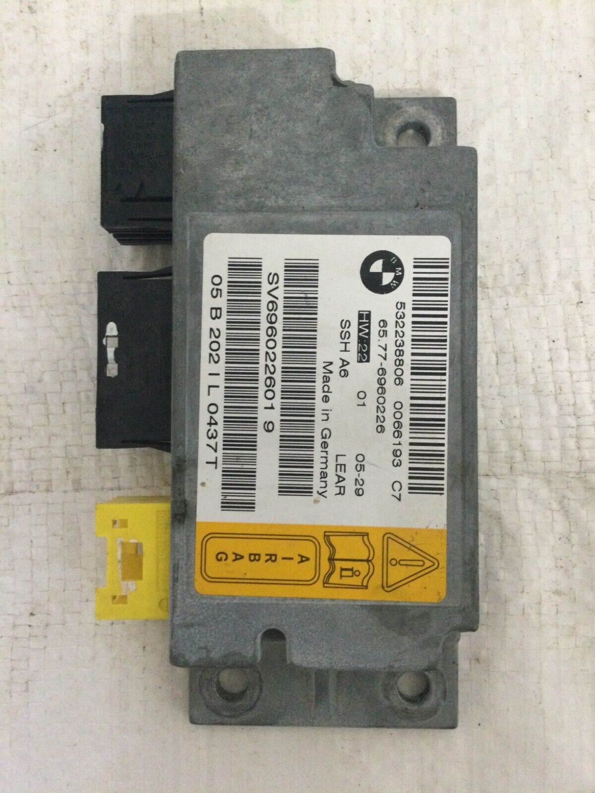 2006 BMW 750LI SRS Control Module 532238806 OEM
