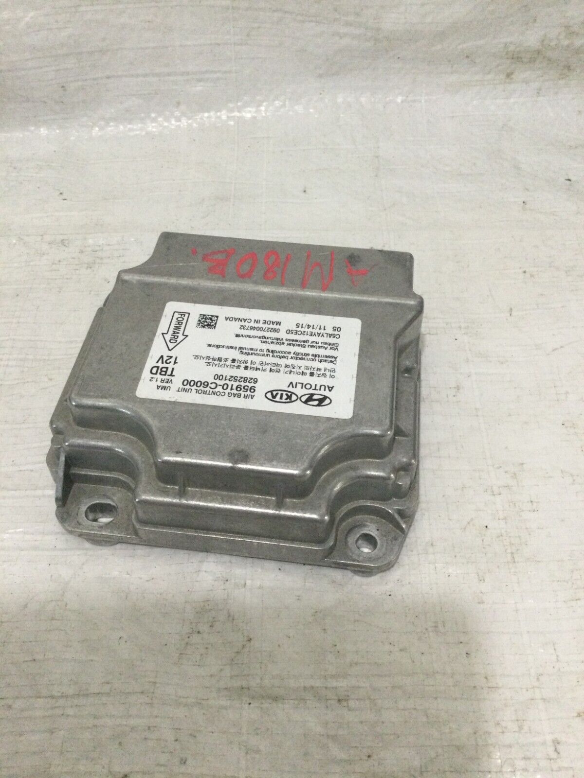 2016-2018 Kia Sorento Bag Control Module 95910-C6000 OEM