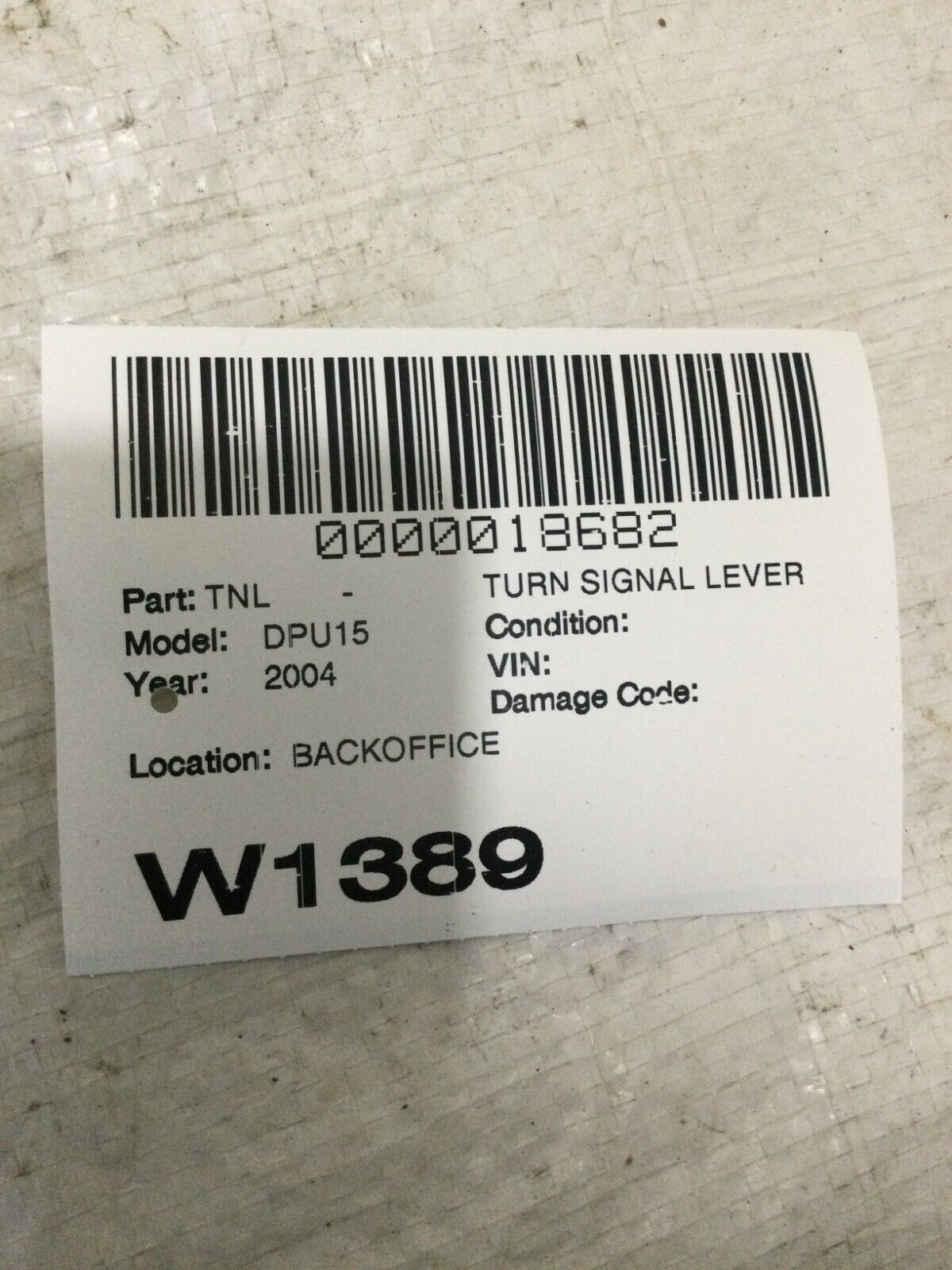 2004 Dodge Ram 1500 Turn Signal Lever OEM