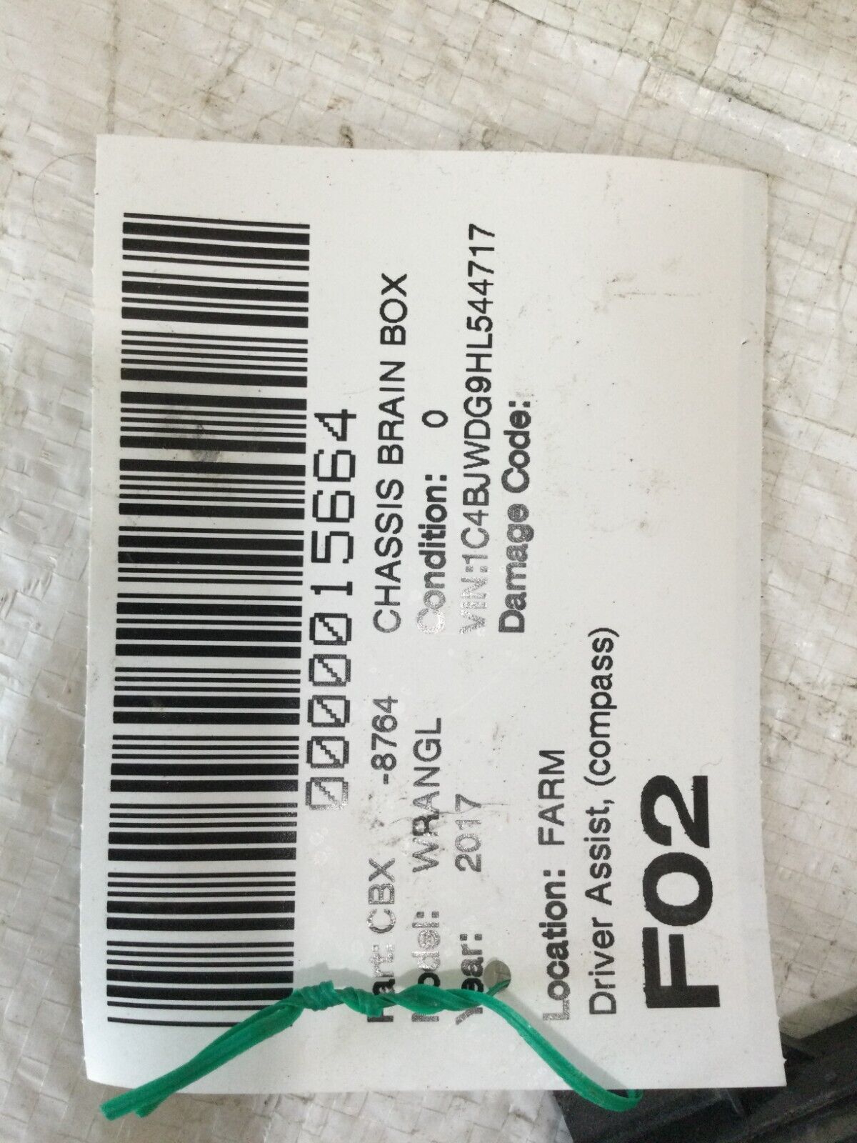 2017 Jeep Wrangler  Driver Compass  Control  Module  P68264745AA OEM