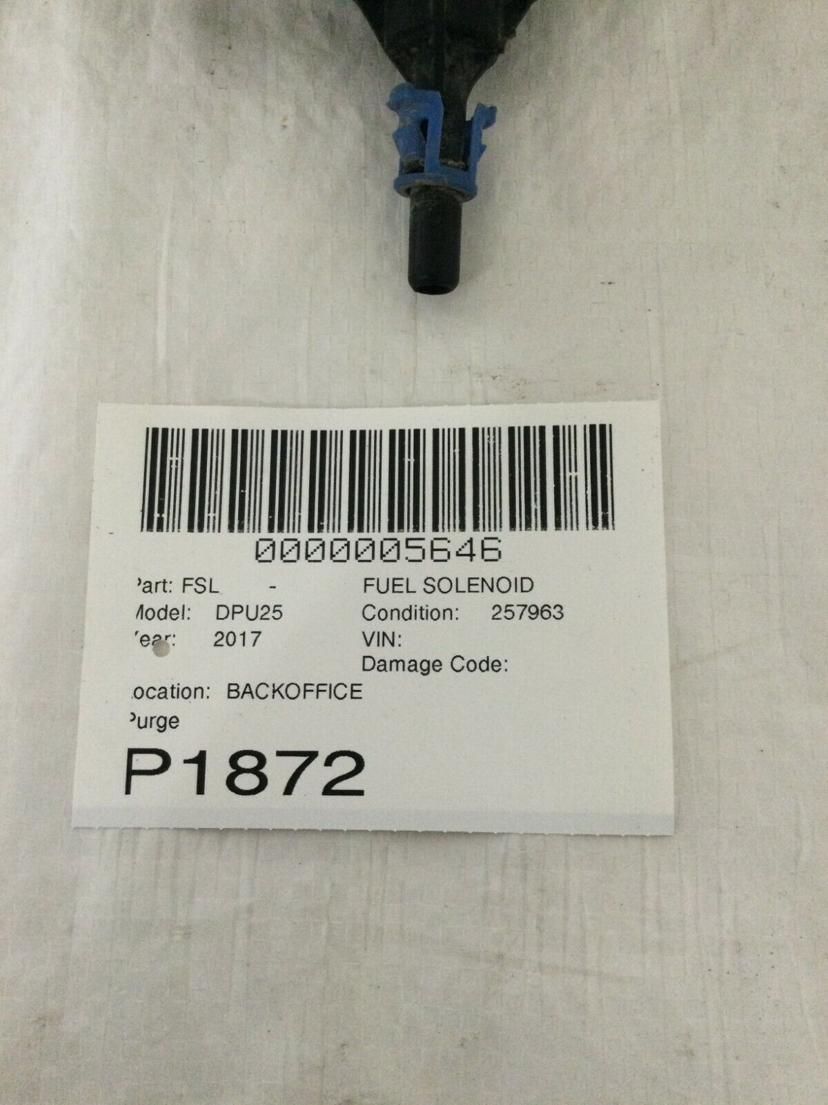 2017 Dodge Ram 2500 Vapor Canister Purge Valve OEM