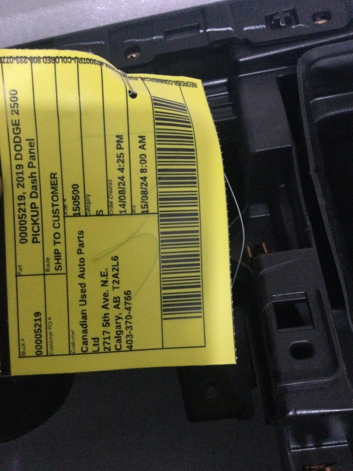 2019 Dodge Ram 2500 Dash Panel OEM