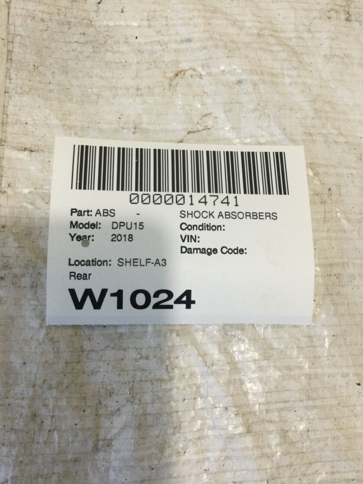 2018 Doge Ram 1500 Rear Shock Absorber OEM