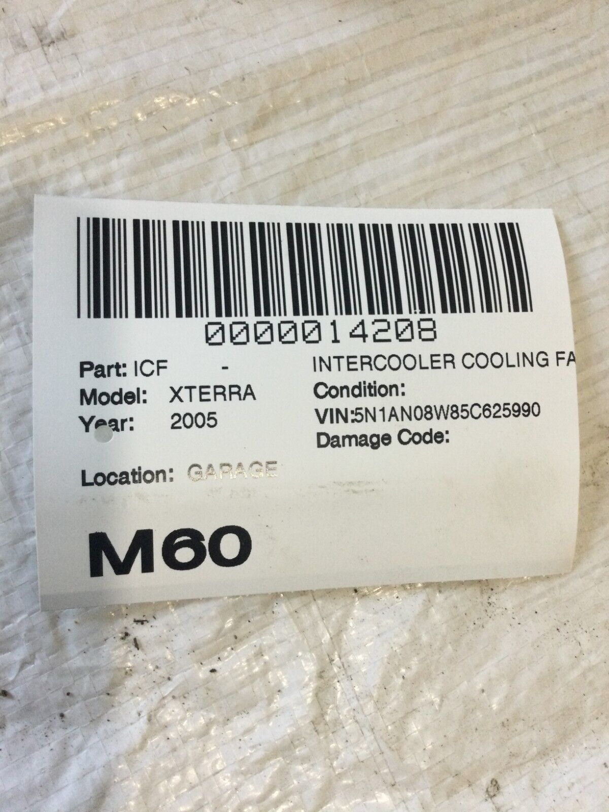 2005 Nissan Xterra Cooling Fan Assembly 92120EA200 OEM