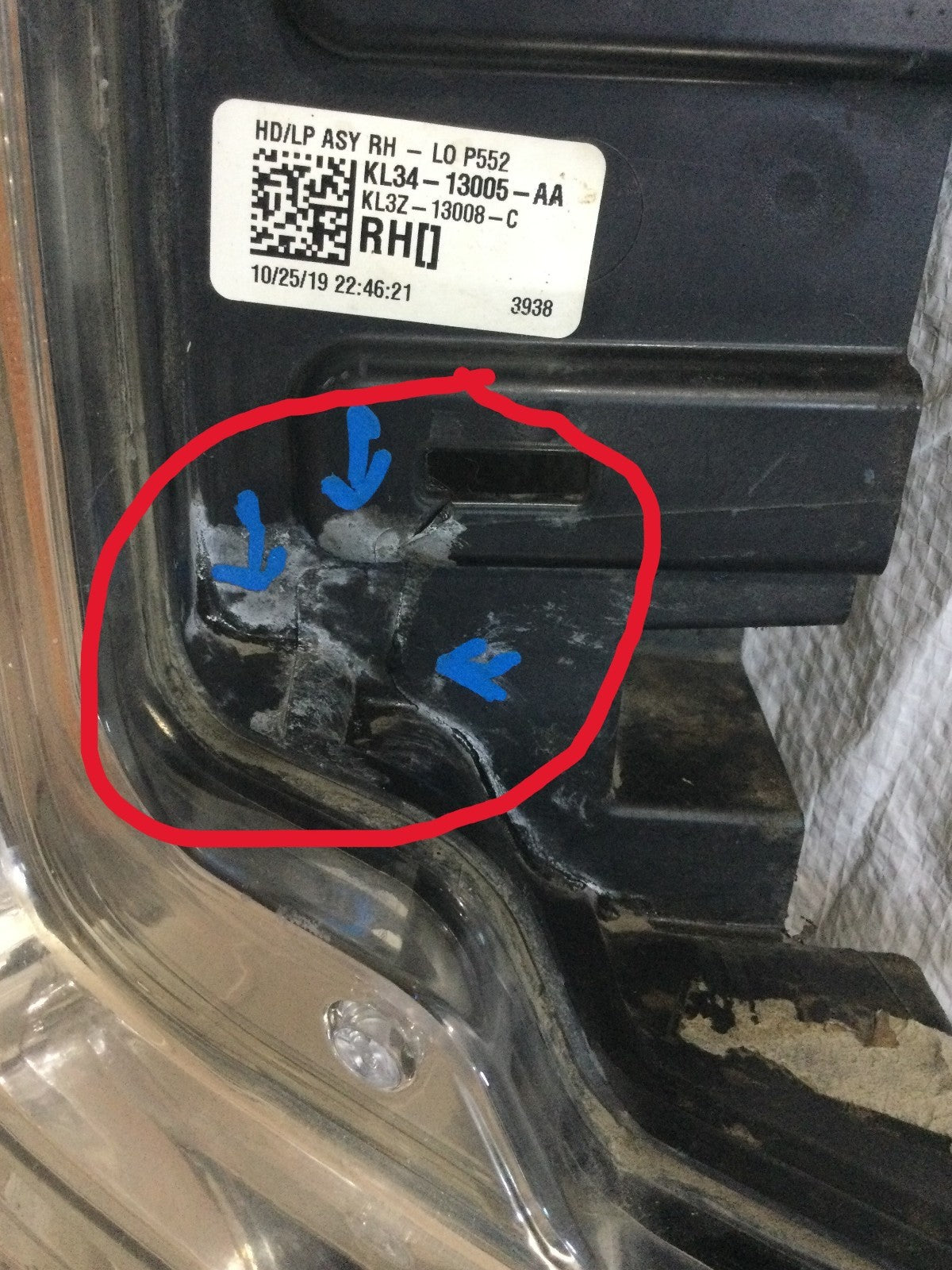 2018-2020 Ford F150 Passenger Right Headlight OEM KL34-13005-AA MARKED DAMAGE