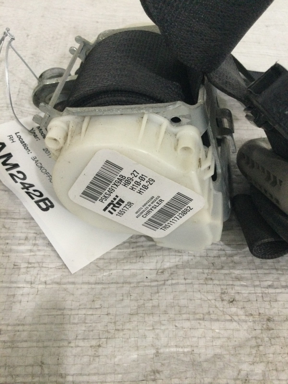 2017 Dodge Ram 3500 Rear Right Seat Belt OEM P5KS491X9AB