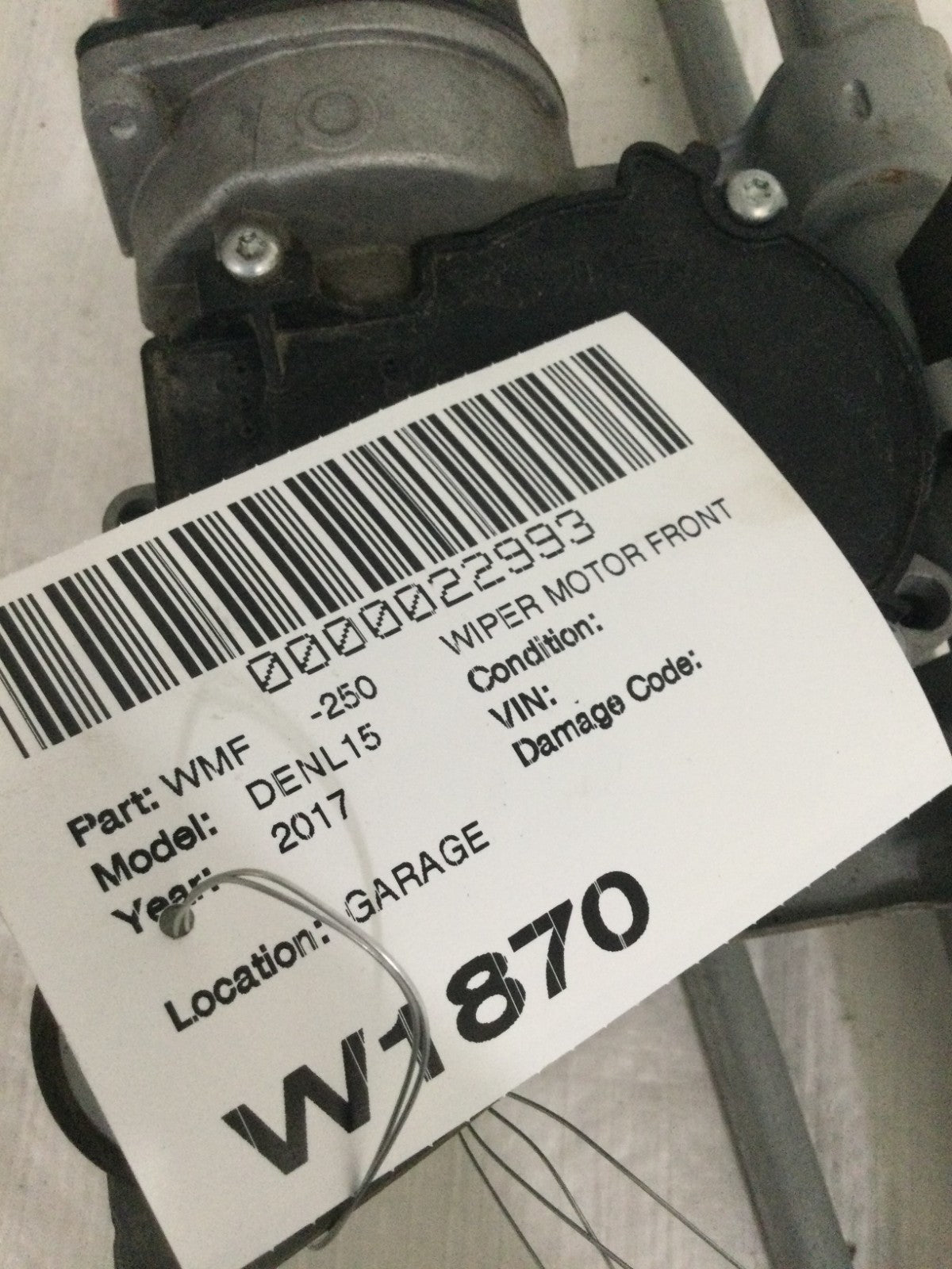 2017 Sierra Denali 1500 Windshield Wiper Motor & Linkage Assembly OEM 23407637