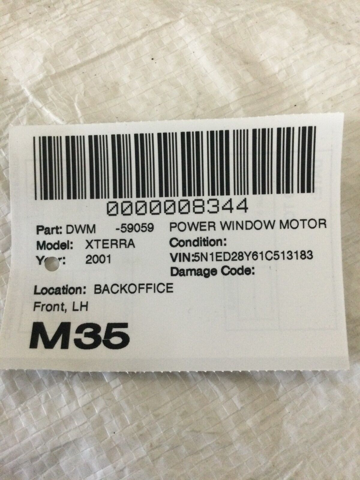 2001 Nissan Xterra Front Left Power Window Motor OEM