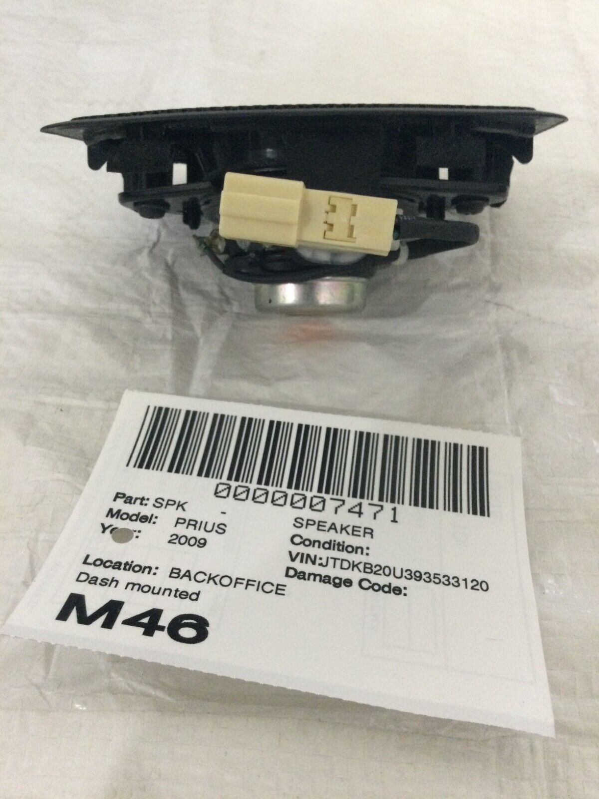 2005-2009 Toyota Prius Dash Center Speaker JBL 86160-0WF80 OEM