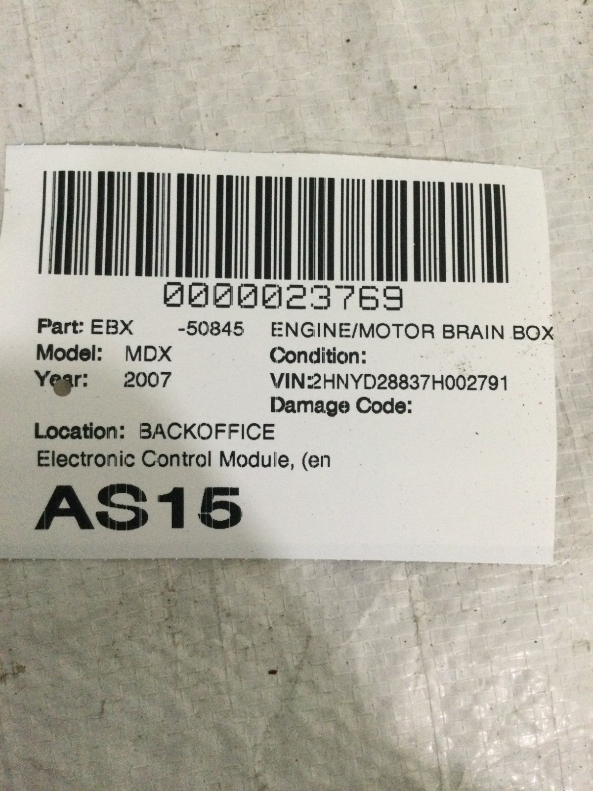 2007 Acura MDX Engine Control Module OEM 37820-RYE-A56