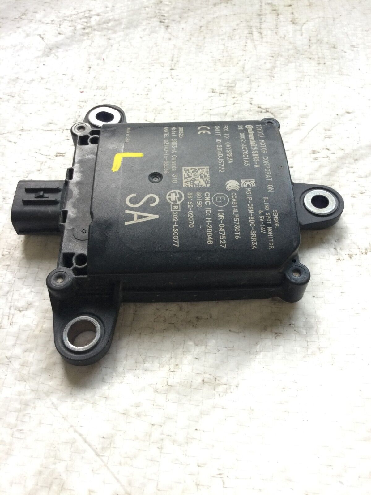 2020-2022 Toyota Corolla OEM Rear Left Blind Spot Radar Sensor 88162-02070 OEM