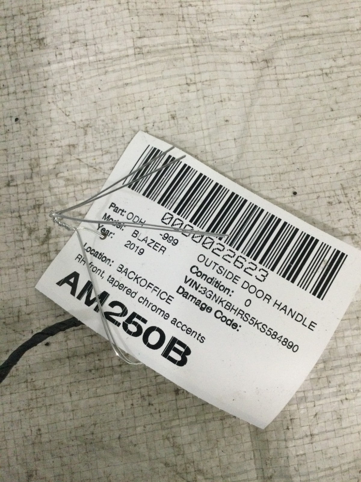 2019 Chevrolet Blazer Front Right Outside Door Handle OEM