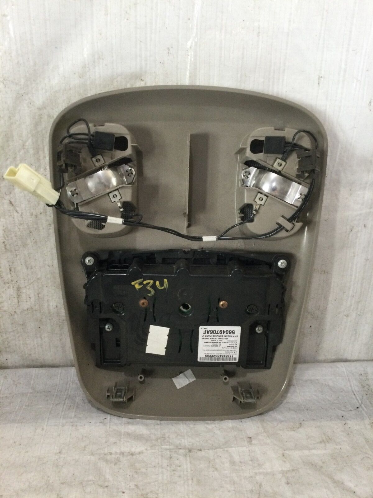 2005 Dodge Ram 1500 Overhead Console Dome Map Lights Digital Display 56049706AF