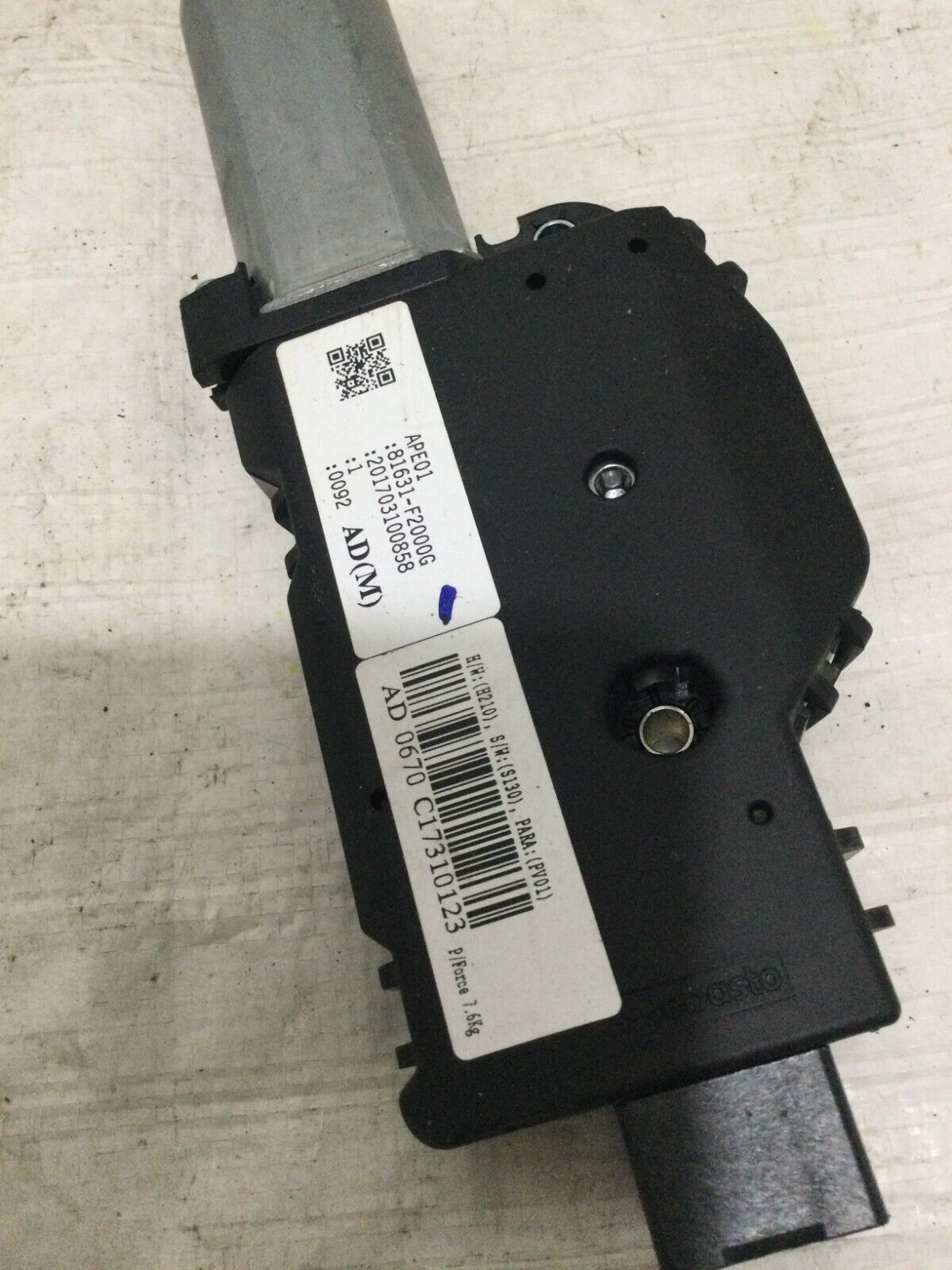 2017-2019 Hyundai Elantra Sedan Sunroof Sun Roof Motor OEM