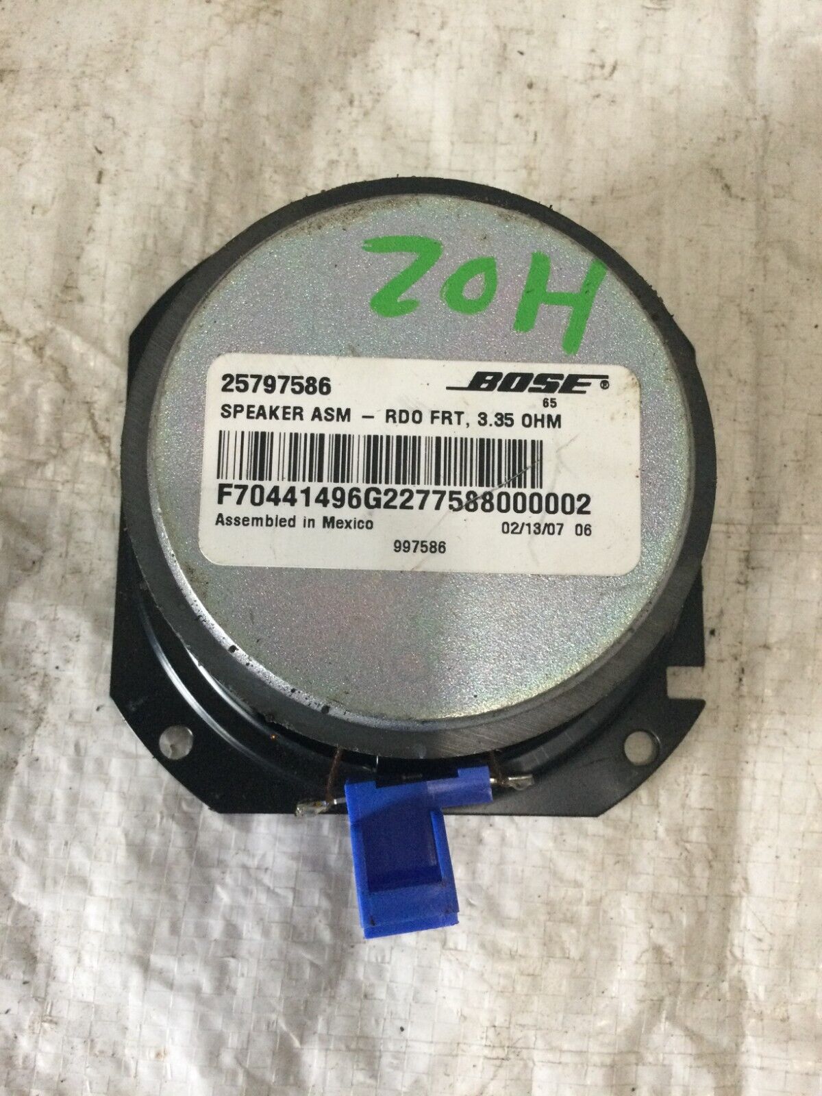 2007 Cadillac Escalade Dashboard Speaker 25797586 OEM