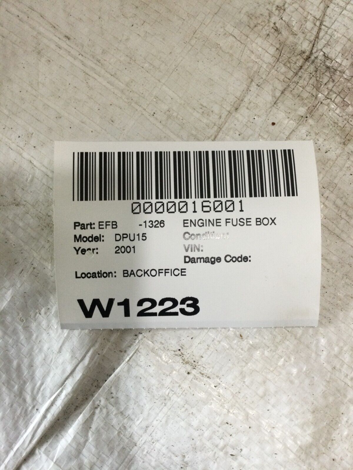 2001 Dodge Ram 1500 Engine Fuse Box 56020500AE OEM