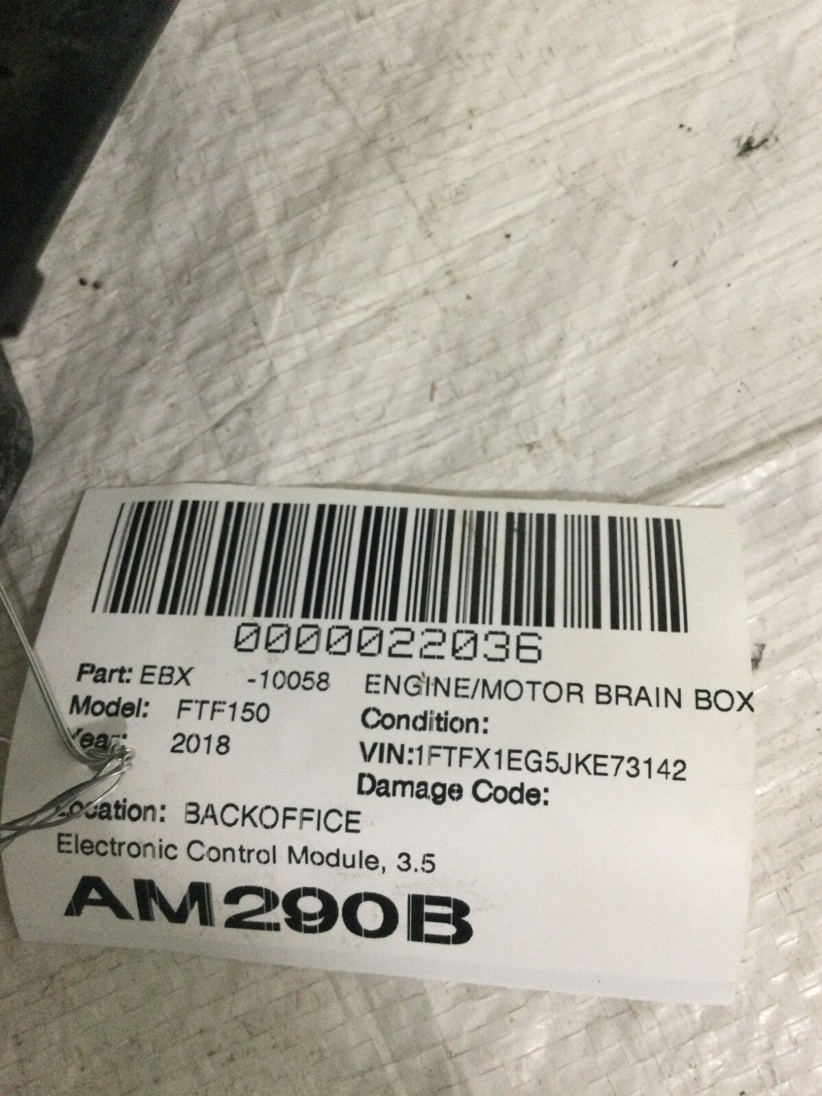 2018 Ford F-150 3.5L Engine ECM Control Module OEM JL3A-12A650-APA