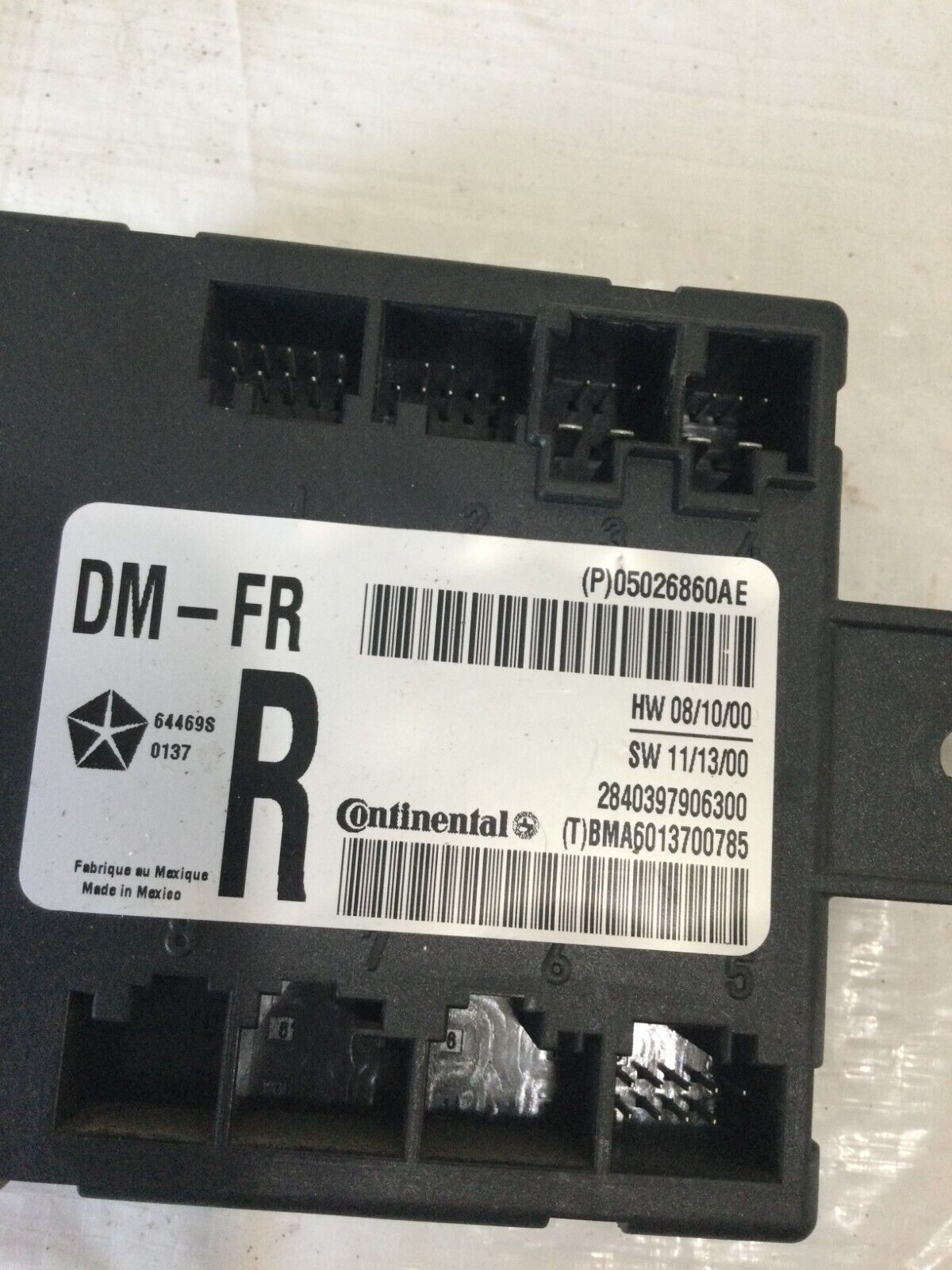 2017 Dodge Grand Caravan Front Right Passenger Door Module OEM 05026860AD