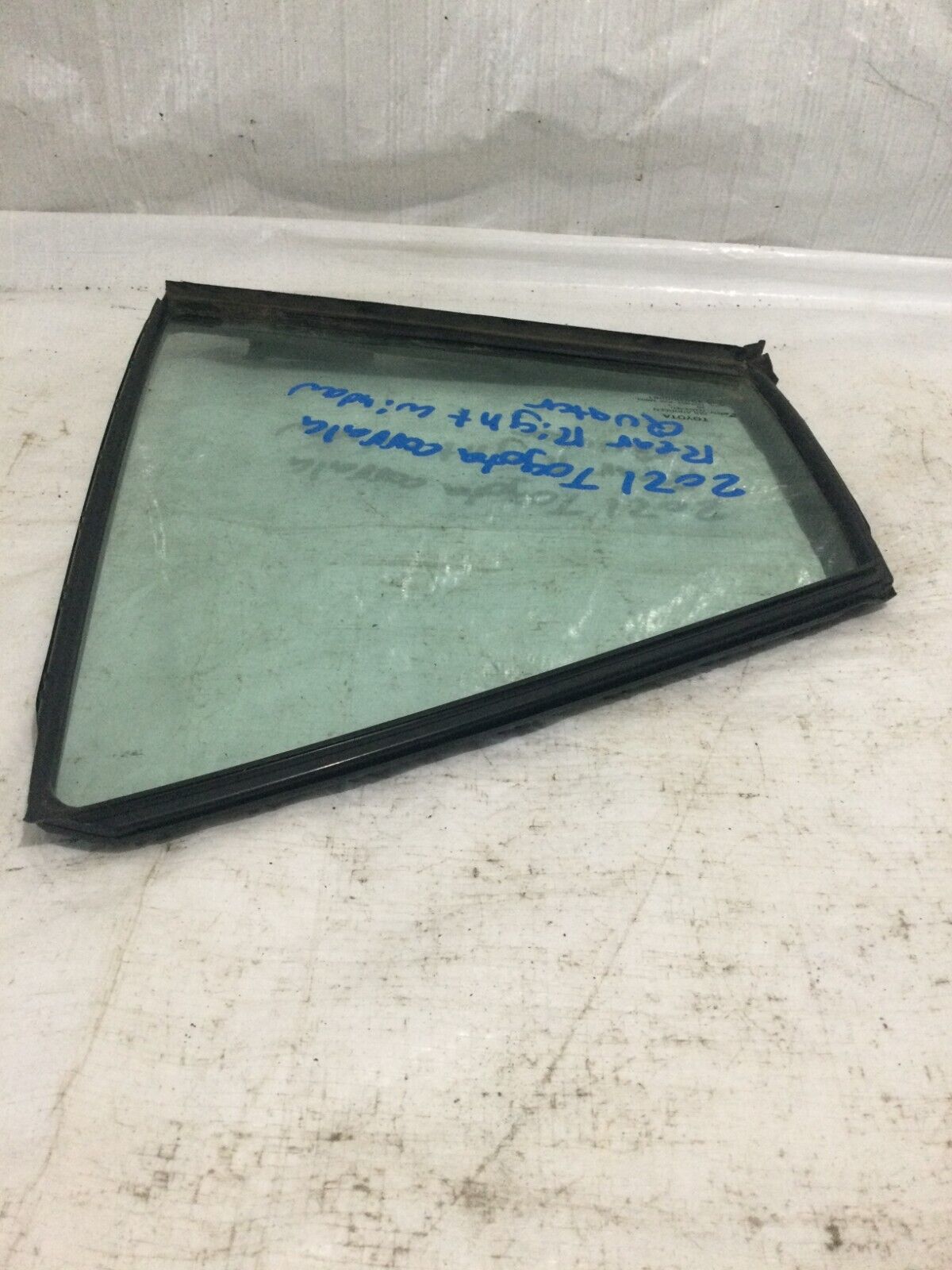 2020-2021 Toyota Corolla Rear Right Door Window Vent Glass OEM