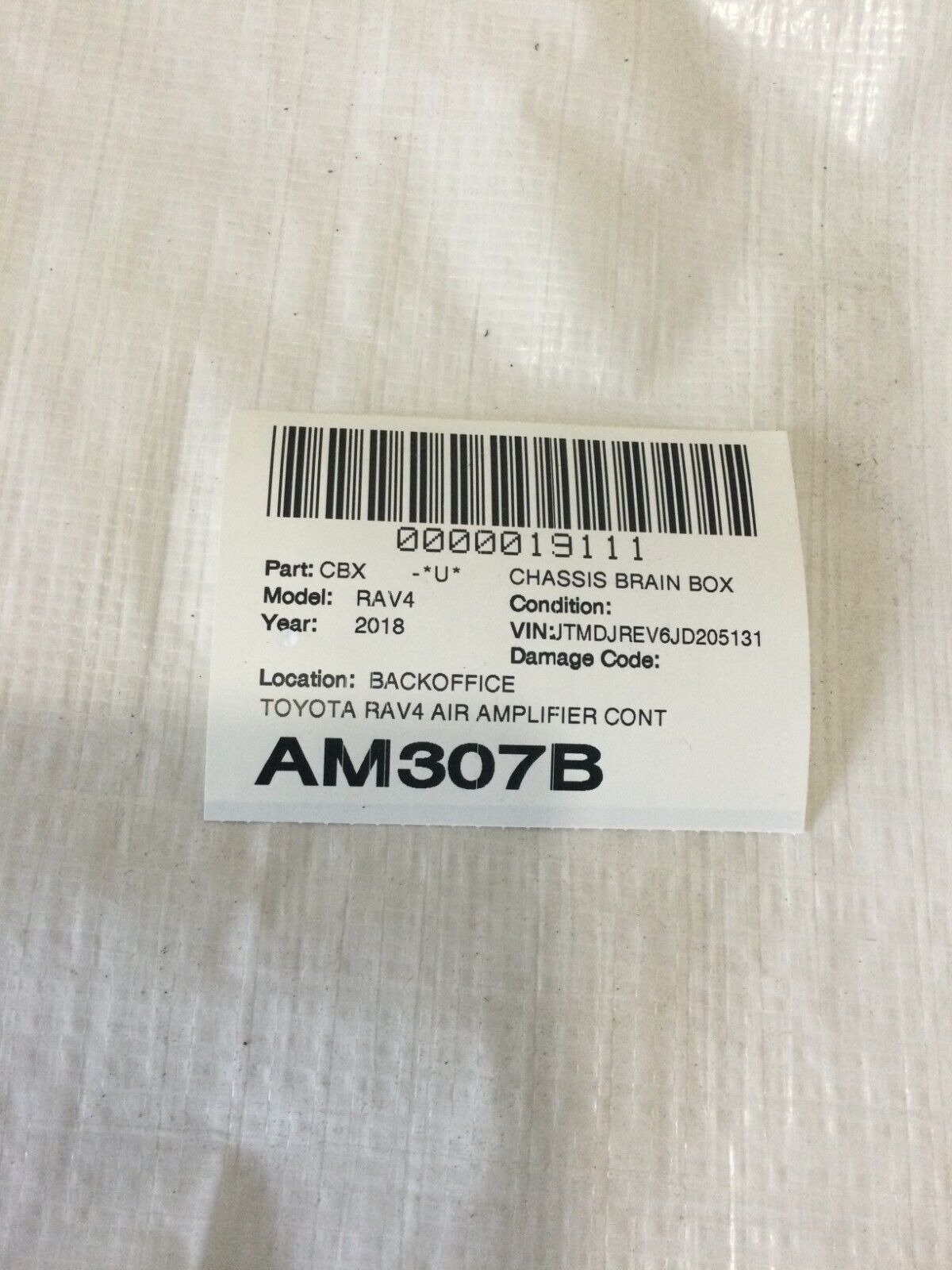 2018 Toyota RAV4 Air Amplifier Controler  Module 88650-42760 OEM