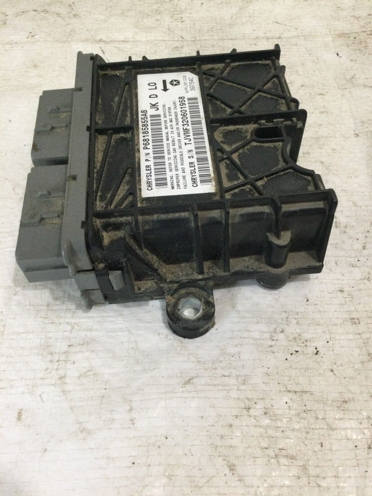 2017 Jeep Wrangler SRS Control Module OEM 68185855AB