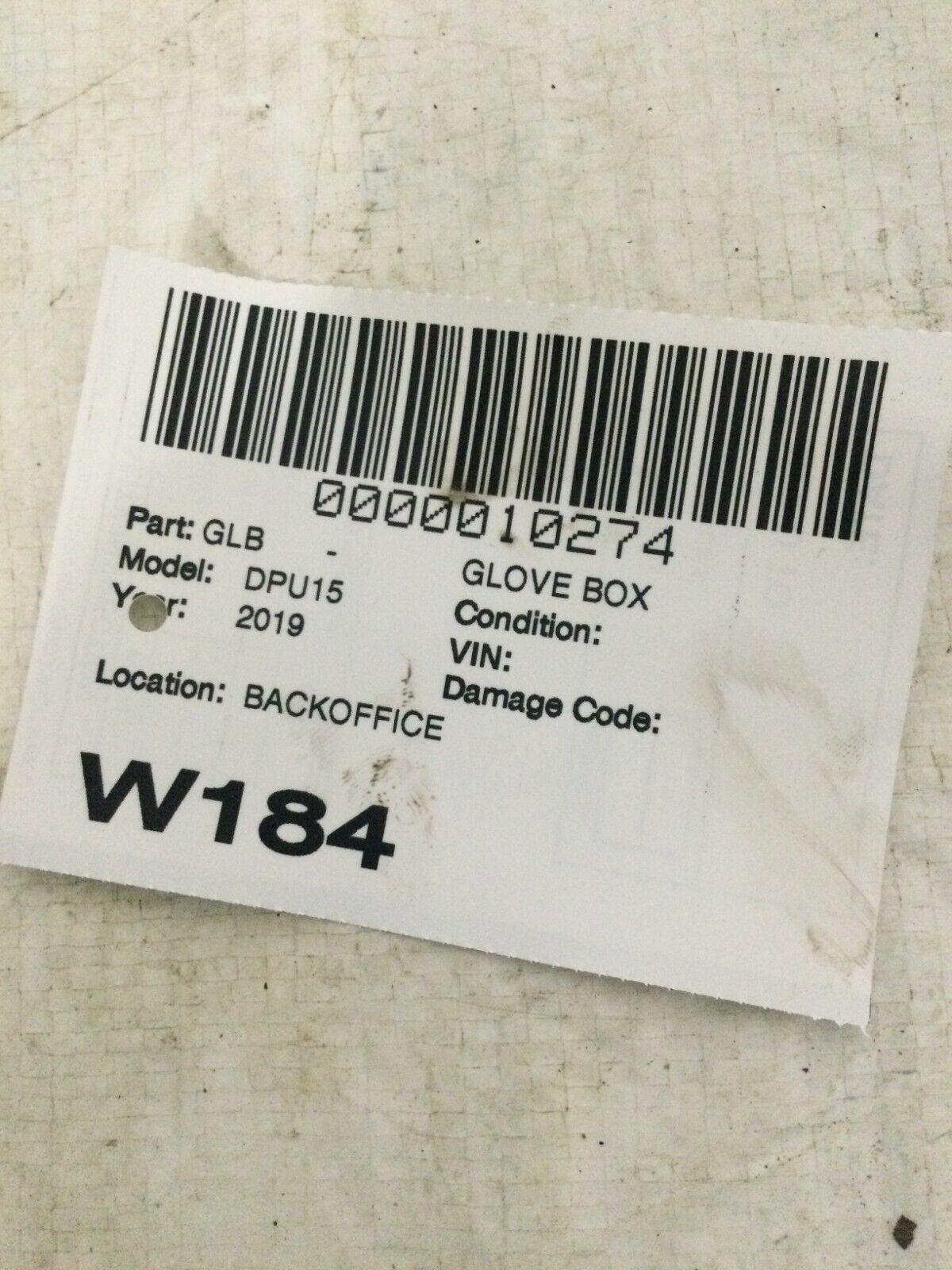 2019 Dodge Ram 1500 Dash Right Glove Box 2304264 OEM