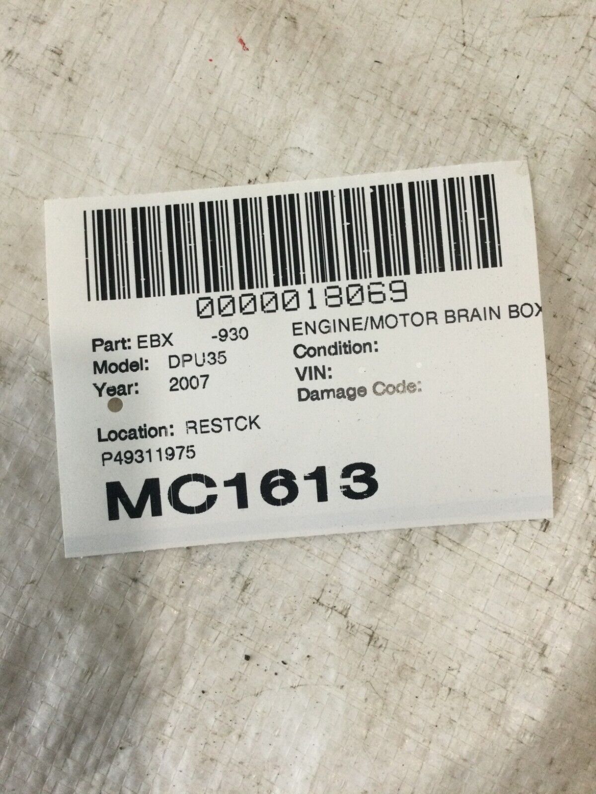 2007  Dodge Ram Cummins 3500 ECM Engine Control Module 4931975 OEM