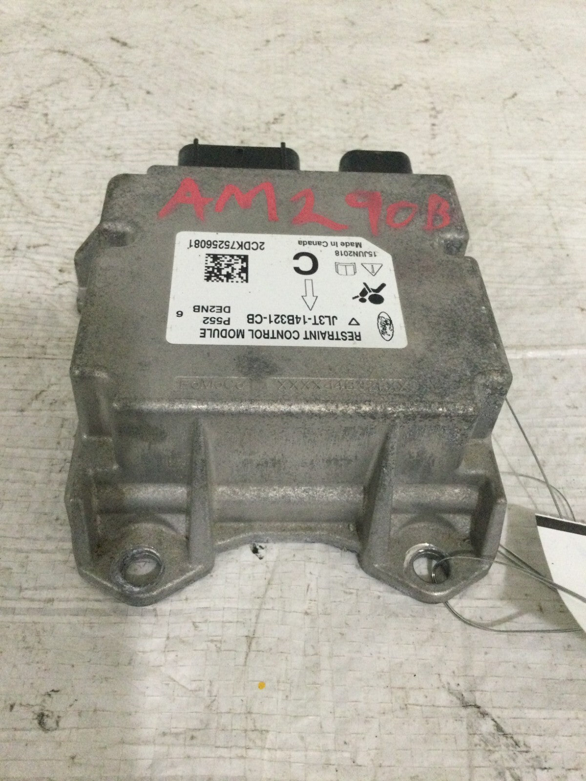 2018 Ford F-150 SRS Control Module JL3T-14B321-CB OEM