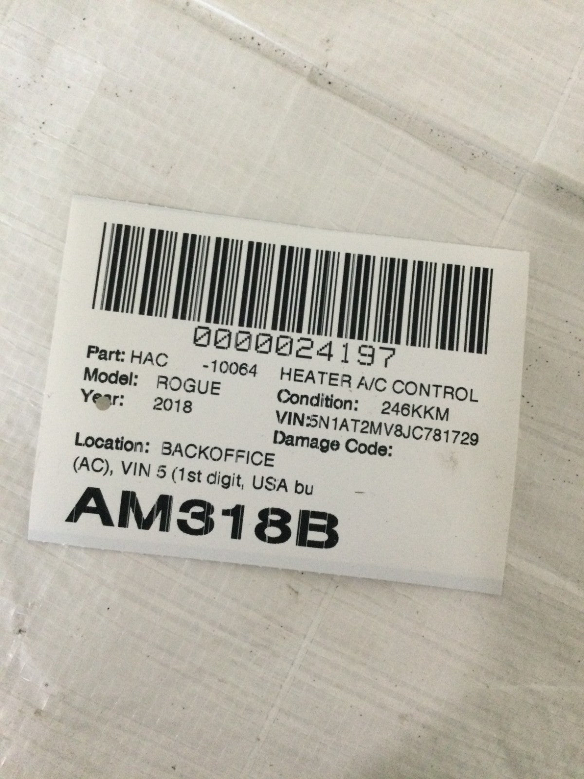 2018 Nissan Rogue Climate Control Module Temperature AC/Heater OEM 27500 7FE0A