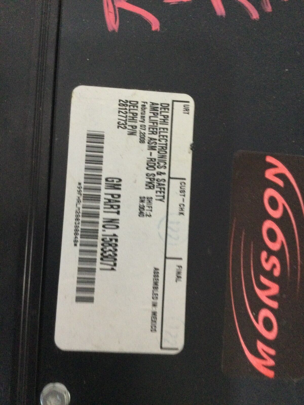 2006-2009 Pontiac G6 Coupe Monsoon Audio Amplifier 15833071 OEM