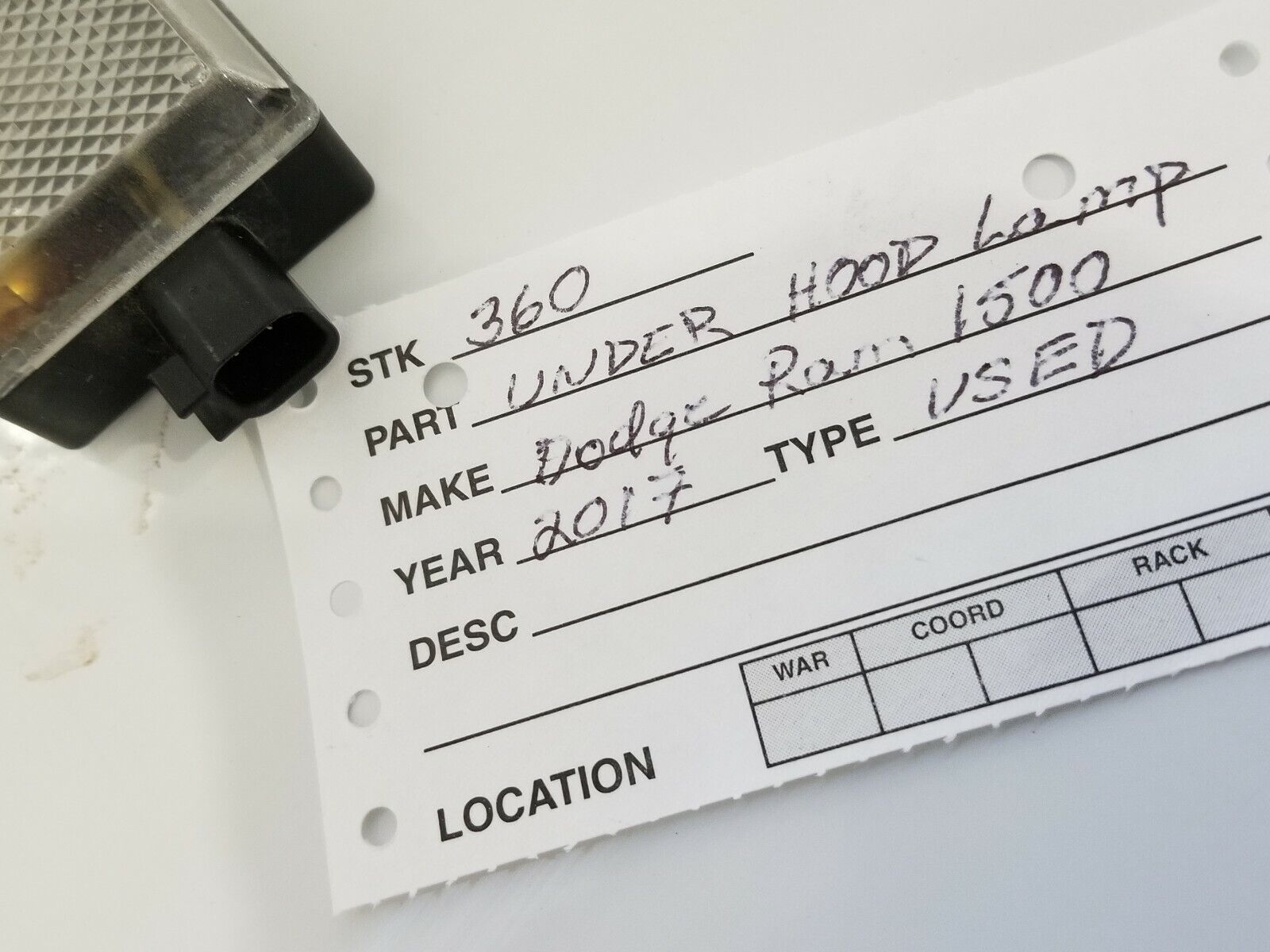 2002-2018 Dodge Ram 1500 Under Hood Light Lamp OEM