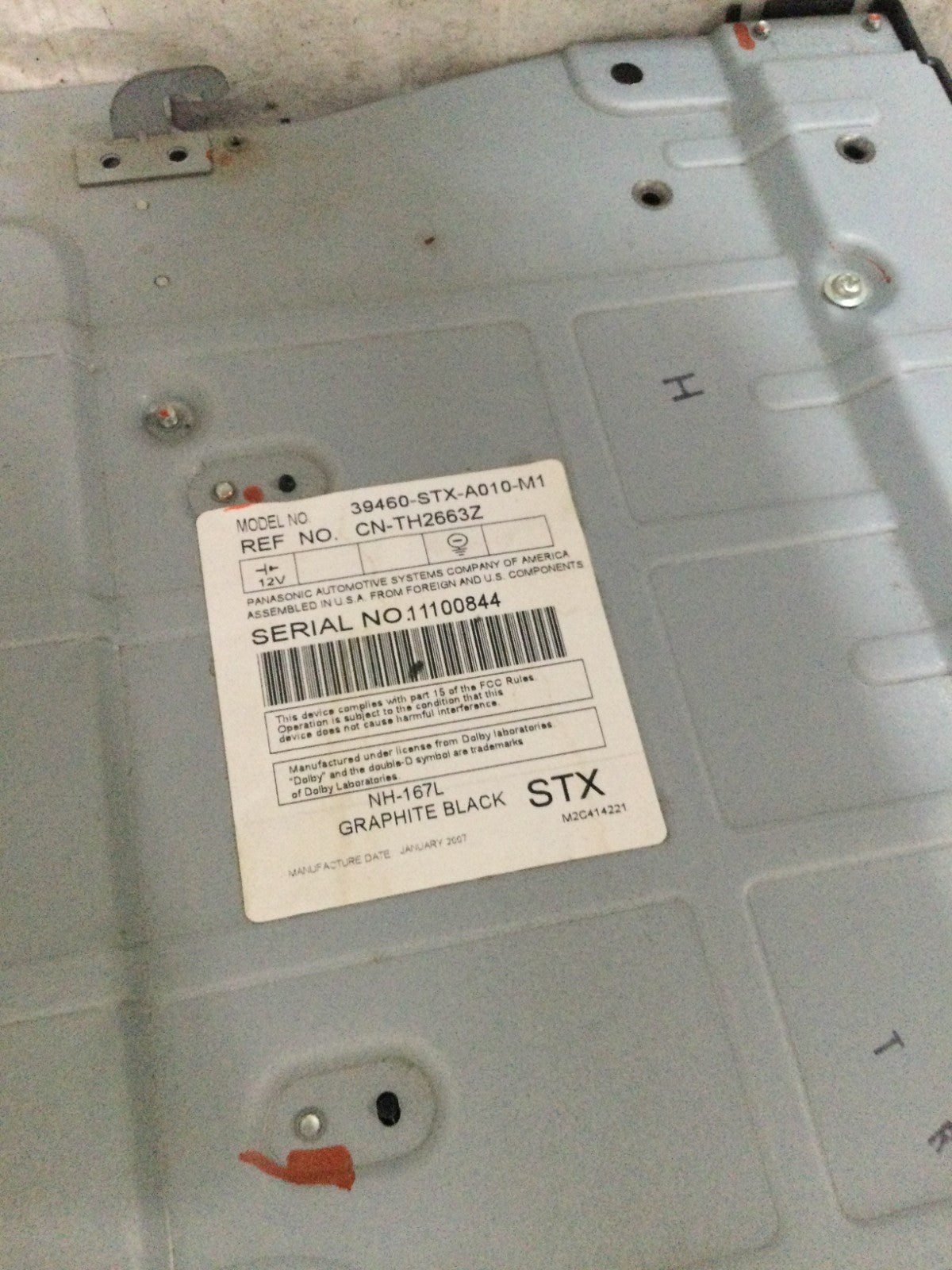 2007 Acura MDX Roof Display TV Screen Entertainment OEM 39460-STX-A010-M1