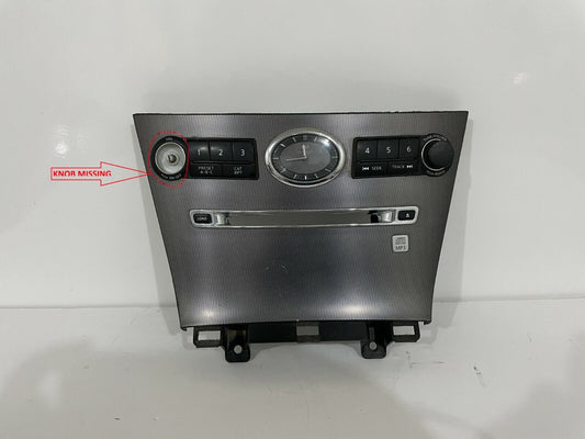 2006-2007 Infiniti M35 M45 Radio CD Player Face Plate W/ Clock OEM 68260EH100