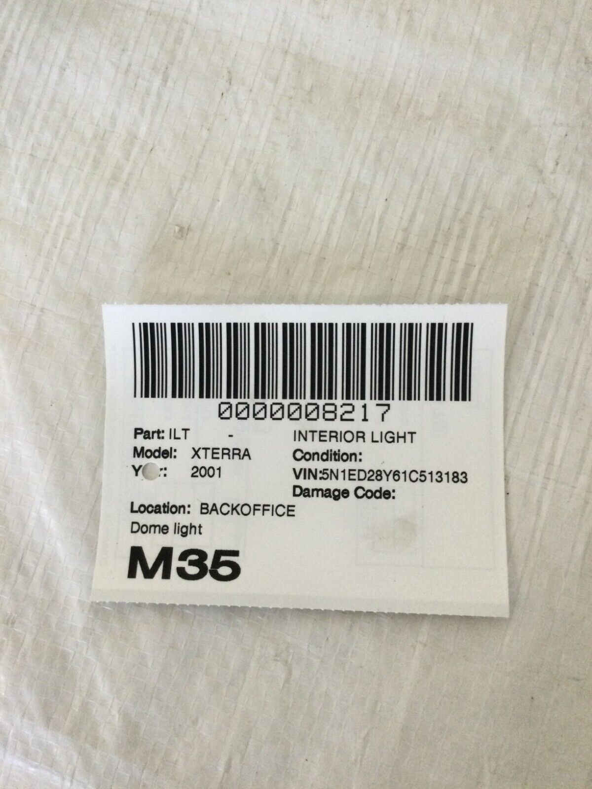 2001 Nissan Xterra Interior Dome Light OEM