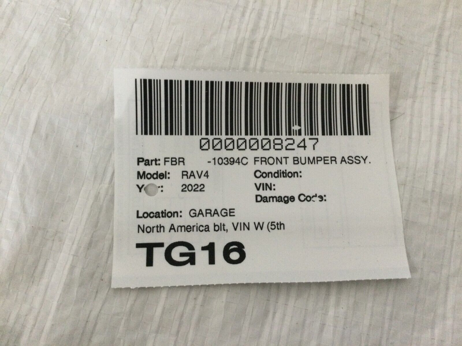 2019-2022 Toyota RAV4 Front Bumper Grille Grill OEM 53112 0R120