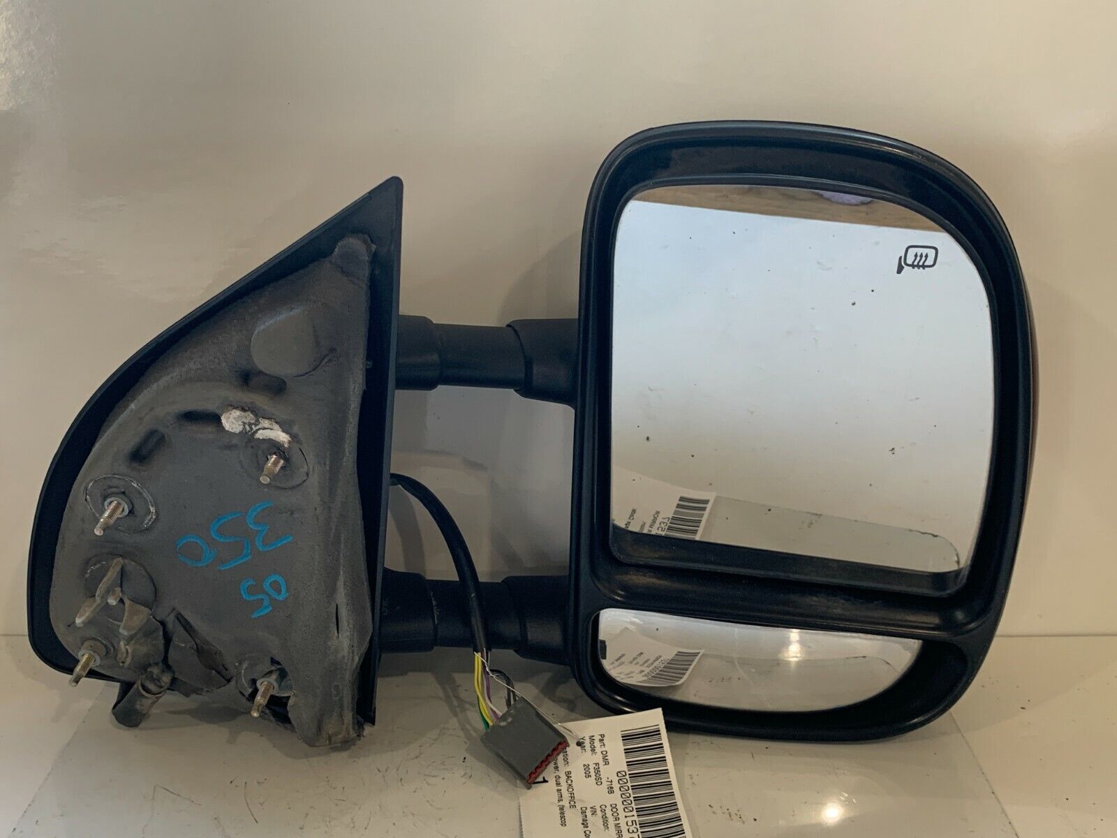 2005 Ford F-350SD Right Passenger Heated Side View Door Mirror W/ Turn Signal 