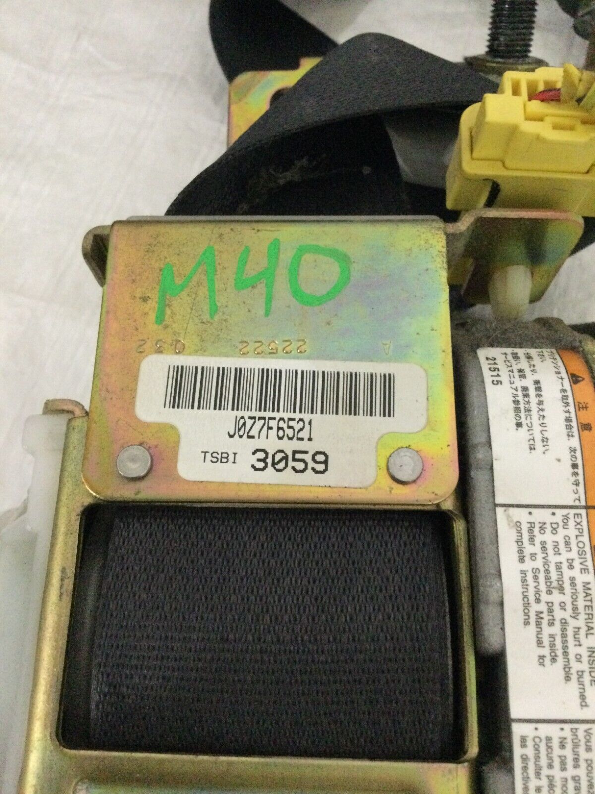 2003 Honda Accord Front Right Passenger Seat Belt OEM