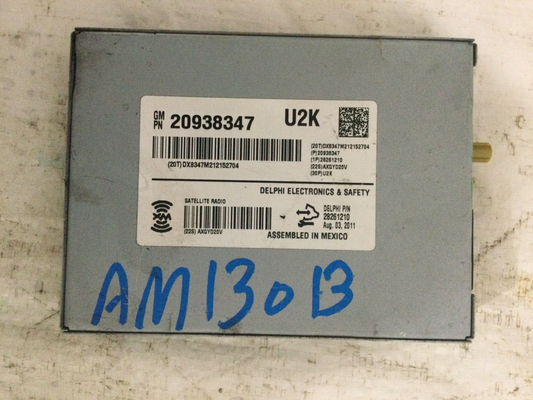 2011 GMC Sierra 2500HD Satellite Radio Receiver Module OEM 20938347